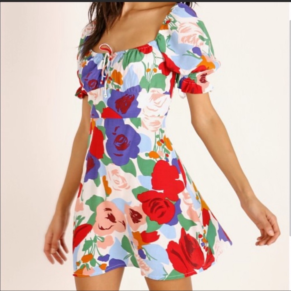 Faithfull the Brand Iris Mini Dress in Anita Floral Size S